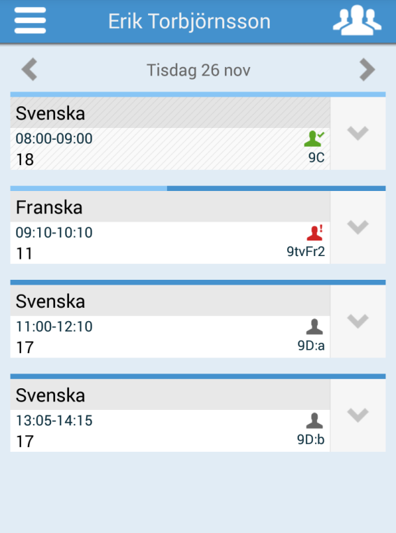 Rapportera frånvaro med Skola24 MobilApp För lärare ska kunna rapporera frånvaro i appen måste funktionen vara påslagen för skolan.