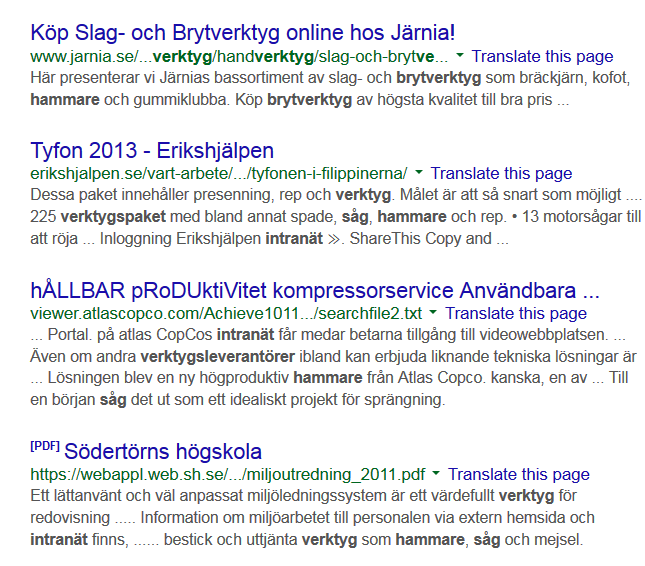 Sökscenario Intention Handling Relevans Vad sökte