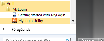 3 (5) 1. MYLOGIN UTILITY MyLogin Utility är det program som används för att hantera dina Smartkort och PIN-koder samt för att konfigurera inställningarna för Areff - MyLogin. 4.1. CARD MANAGEMENT Starta MyLogin Utility under Startmenyn.