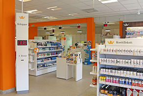 Kronans Droghandel Apotek Butiksinredningsprojekt Avesta Borås Gällivare Göteborg / Backaplan Göteborg / Sahlgrenska Stockholm / Hökarängen Stockholm / Sabbatsberg Stockholm / Torkel Knutssons.