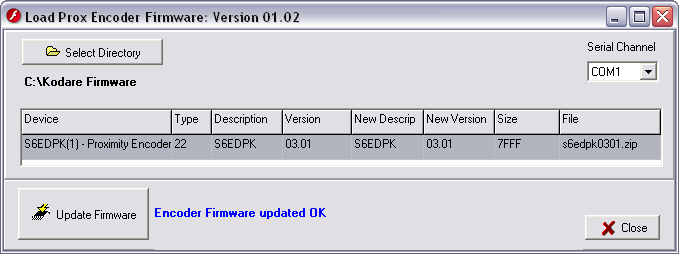 23.4 Firmware uppdatering Kodare Innan du installerar en kodare skall du alltid kontrollera att den senaste firmwareversionen är nedladdad i kodaren.