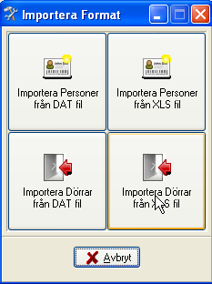 Import av personer till TS1000 Här beskriver vi hur du importerar en xls fil.