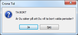 Register Çrona Tid Intjänandeperiod Uppgifter om intjänandeperioden används framför allt som information. Tänk på att om du justerar en period måste också de omgivande perioderna justeras.