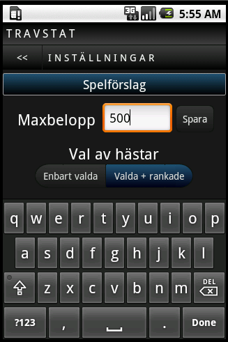 Konto 5 2.3 Inställningar Under inställningar kan du ställa in den spelnivå du vill spela på.