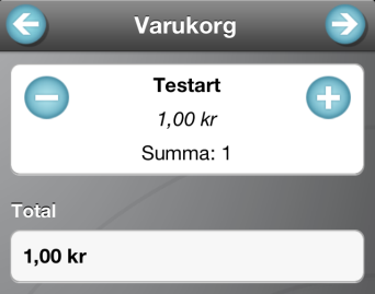 4. Genomföra betalning 1. Starta terminalen genom att hålla in den gröna knappen. 2. Starta iphonen genom att hålla in startknappen till höger på ovansidan. 3.