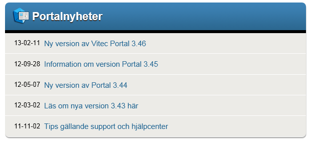 Inledning Detta dokument beskriver de nyheter som tillkommit i Vitec Portal 3.47.