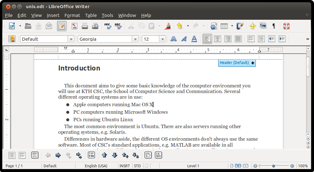 3.4 Ordbehandling och kalkyl 3.4 Ordbehandling och kalkyl Kontorspaketet LibreOffice (f.d. OpenOffice) kan öppna de flesta ordbehandlings- och kalkylbladsformat.