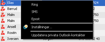 Exportera kontakter till Outlook Om du har egna kontakter i 3Växel Max som du vill få över till Outlook gör du så här: Du kan bara exportera privata kontakter från 3Växel Max till Outlook.