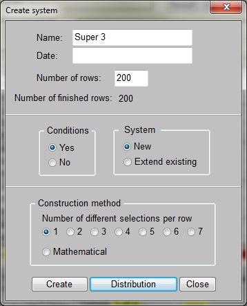 ... Reducerat system med conditions, exempel 3 2. Klicka på Create system. Vi fyller i namn, väljer 200 rader, klickar på Create och sedan Distribution.