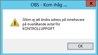 Om avgiften är densamme kan den kopieras med till det nya avtalet avmarkera annars den genom att klicka på rutan