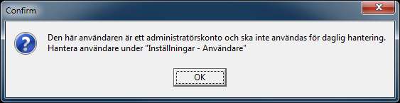 Introduktion och Installation 3.4. Första inloggning Vid första inloggningen kan endast Systemadministratören för ASSA Performer logga in, vid första tillfället existerar inget lösenord.