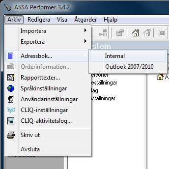 Importera adressboken i CLIQ-Remote Importera adressboken i CLIQ-Remote När ett dp CLIQ låssystem uppgraderas till CLIQ- Remote byts alla cylindrar och nycklar i systemet ut mot nya.