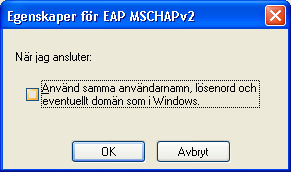 Sida 11 av 19 Klicka ur rutan för att använda samma användarnamn och lösenord som i