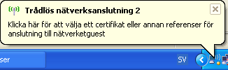 informationstext fram nere i högra hörnet.