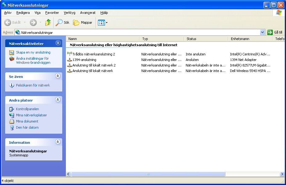 Sida 8 av 19 2.3 Avancerad anslutning med Windows Vill ni göra inställningarna manuellt i Windows så går det också att göra.