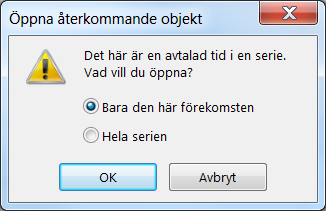 Återkommande bokningar Återkommande bokningar En bokning som återkommer med jämna intervall behöver du inte skriva in mer än en gång.