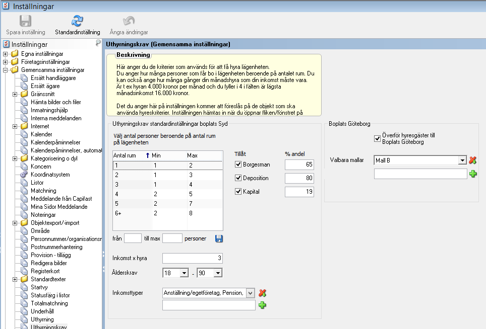 Nyhetsbrev - Vitec Capifast CRM 6.8 Version ÖVERFÖRING TILL BOPLATS GÖTEBORG För er som tar hjälp av Boplats Göteborg för er uthyrning har vi nu en överföring av objekt även dit.