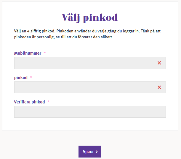 Fyll i informationen och