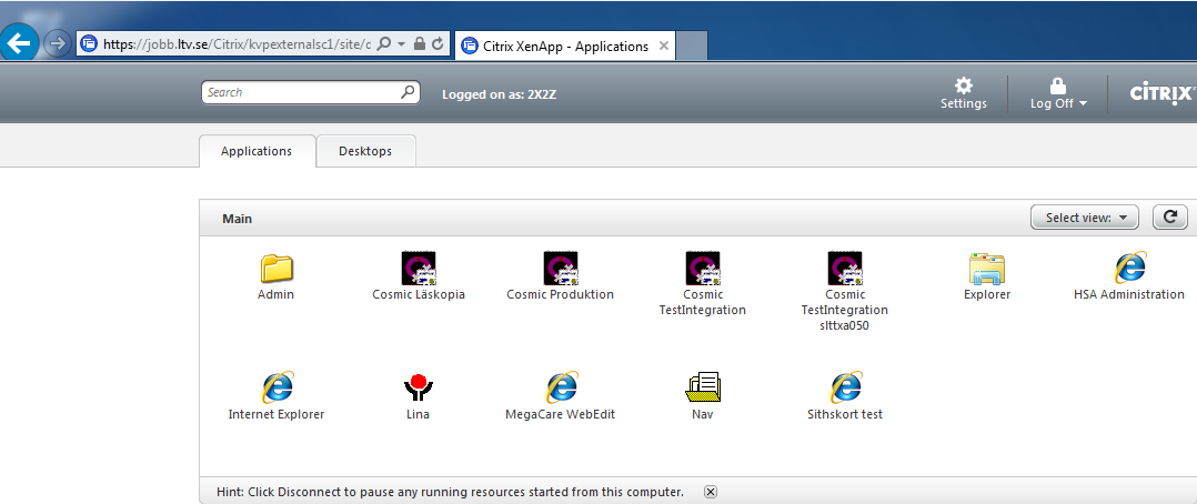 4. Extern uppkoppling mot mot portalen 4.1 Inloggning från Windows 7 Inloggning i detta exempel sker från en Windows 7 med Internet Explorer 8 installerad.