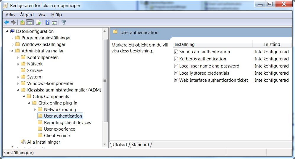 Gå till C:\Program\Citrix\ICA Client\Configuration och markera icaclient.