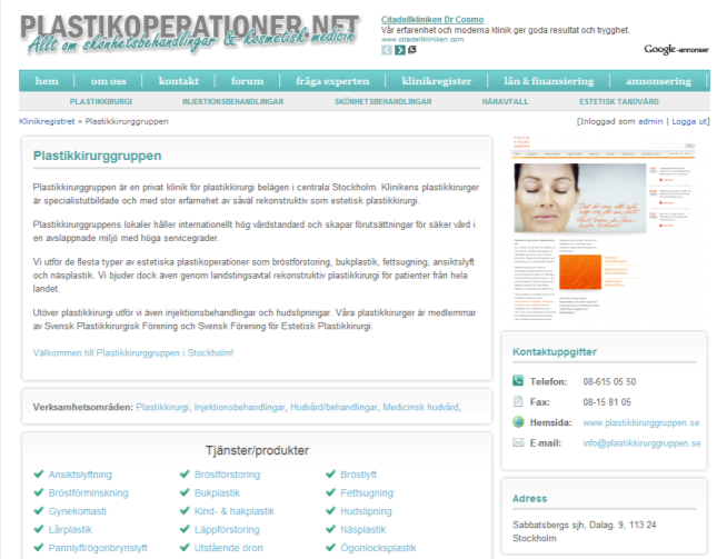 Alternativ och priser för medverkan i registret Alla företag som tillhandahåller tjänster inom kosmetisk medicin och professionella skönhetsbehandlingar kan medverka i klinkregistret.
