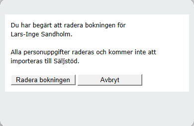 ÄNDRA TID När en visning är uppdelad i flera perioder går det bra att ändra bokningen för en kund så länge det