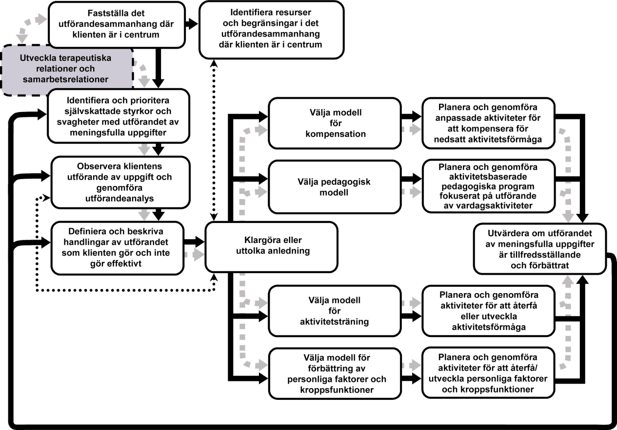 Modell för åtgärdsprocessen i arbetsterapi Bilaga 2 OTIPM Källa: Fisher, A.G. & Nyman, A. (2007).