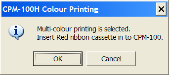 Flerfärgs utskrift CPM-100 Etikett utskriftssystem kan skriva ut flerfärgade etiketter likväl som en färg.