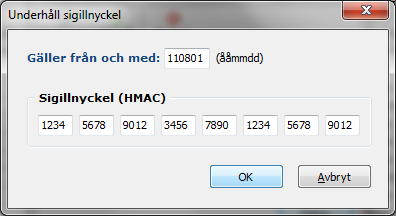 Autogiro 11 3.3 Underhåll sigillnycklar 3.3.1 Översikt Från bankgirot erhålls sigillnycklar.