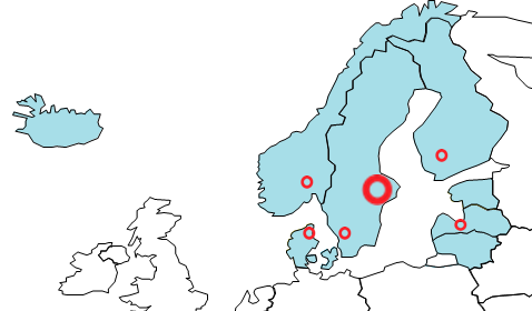 Lokal nordisk plattform 3,842 återförsäljare i hela Norden Anpassad organisation med