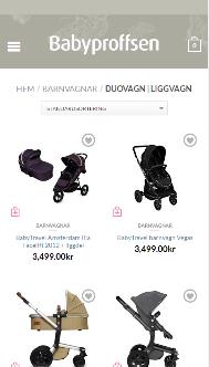 RESPONSIV MOBILAPPEN WEBB CORAL & WEBBSHOP EXEMPEL Babyproffsen Som en av Sveriges största butikskedjor för barn