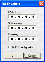 Grundkonfiguration Varje enhet har en unik IP-adress eller MAC-adress. 3. Välj den enhet vars IP-adress du vill ändra. 4. Klicka på Set IP Address-knappen. Följande dialogruta visas: 5.