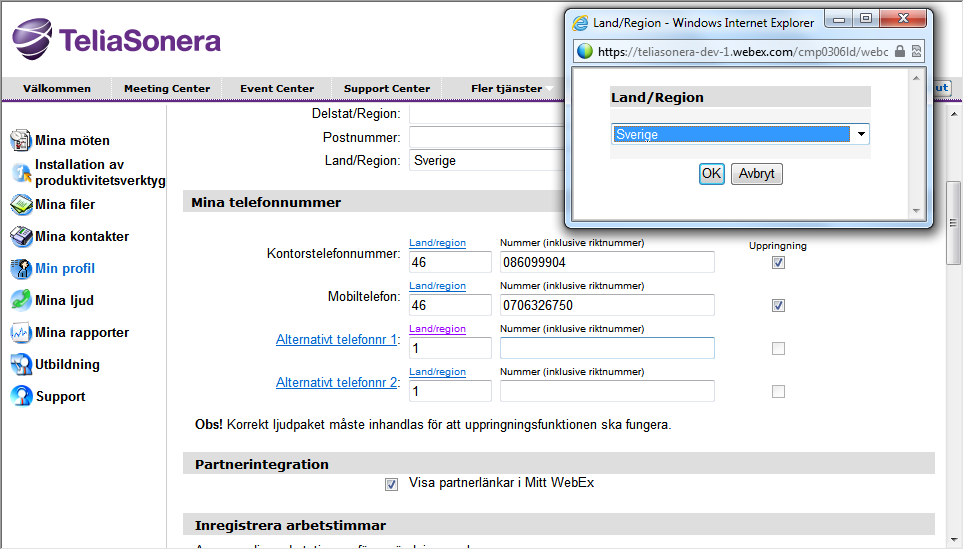 Kom-igång-guide för värd 39 3 4 5 6 7 Klicka på länken Land/region.