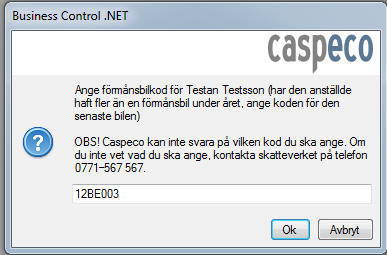 3 Ovanstående dialogruta får man för varje enhet som finns i systemet. Har bolaget endast ett arbetsställe så klickar man på knappen Ok på samtliga frågor.