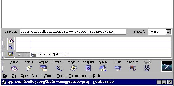 I nedanstående skärm visas ett e-postmeddelande till skrivaren med en begäran om att en konfigurationssida ska skickas tillbaka i HTML-format: Skrivaren letar efter nya e-postmeddelanden var tredje