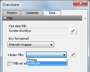 Övningsavsnitt 7 Förenkla datainmatningen 47 7. Stäng dialogrutan Ändra värdelista genom att klicka på OK. 8. Avsluta genom att klicka på OK.