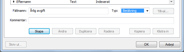 Övningsavsnitt 7 Förenkla datainmatningen 48 Skapa värden med ett beräkningsfält När du vill att FileMaker Pro ska utföra en beräkning, till exempel räkna ut en skatteskuld eller en avgift, använder