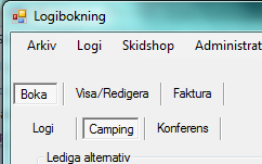 Här väljer du den vecka samt period som gästen vill boka för i, sedan trycker du på knappen Sök. Antalet lediga lägenheter visas i listan Antal Lediga.