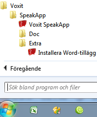 Installation av Word-tillägg Gäller endast Word 2007 och Word 2010 1. Välj startmenyn 2.