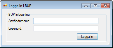 1.2 Logga in För att använda måste man först logga in. Som användare av har man ett personligt användarnamn och lösenord.