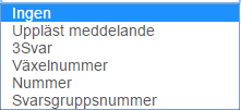 Du kan koppla en tidsstyrningslista till det fasta numret genom att öppna listrutan Tidsstyrningslista och välja önskad lista.