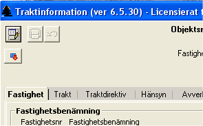 d).. automatiskt visas då Trakt-formuläret. Ett Trakt ID genereras automatiskt av systemet enligt formatet ÅÅÅÅMMDD+user+Löpnr. Det går inte att ändra TraktID i standardversionen!!! Om anv.