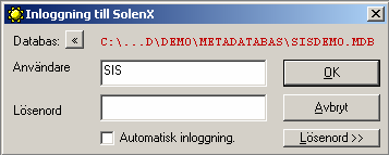 1.1 Börja här.. 1.1.1 Starta programmet a) Bläddra fram till SolenX ikonen på Start-menyn och klicka på den.