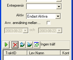 1.11 Historik För att möjliggöra en rensning av Traktobjekt i kartan, finns funktionen Historik. Funktionen flyttar en trakt och de objekt som berör trakten, till motsvarande Historikskikt.