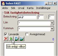 Baronen 2:12 (tre fält) Län; Länsnamn Kommun; Kommunnamn d) För att starta sökningen, klicka på knappen med en grön pil på (Sök enligt villkor).
