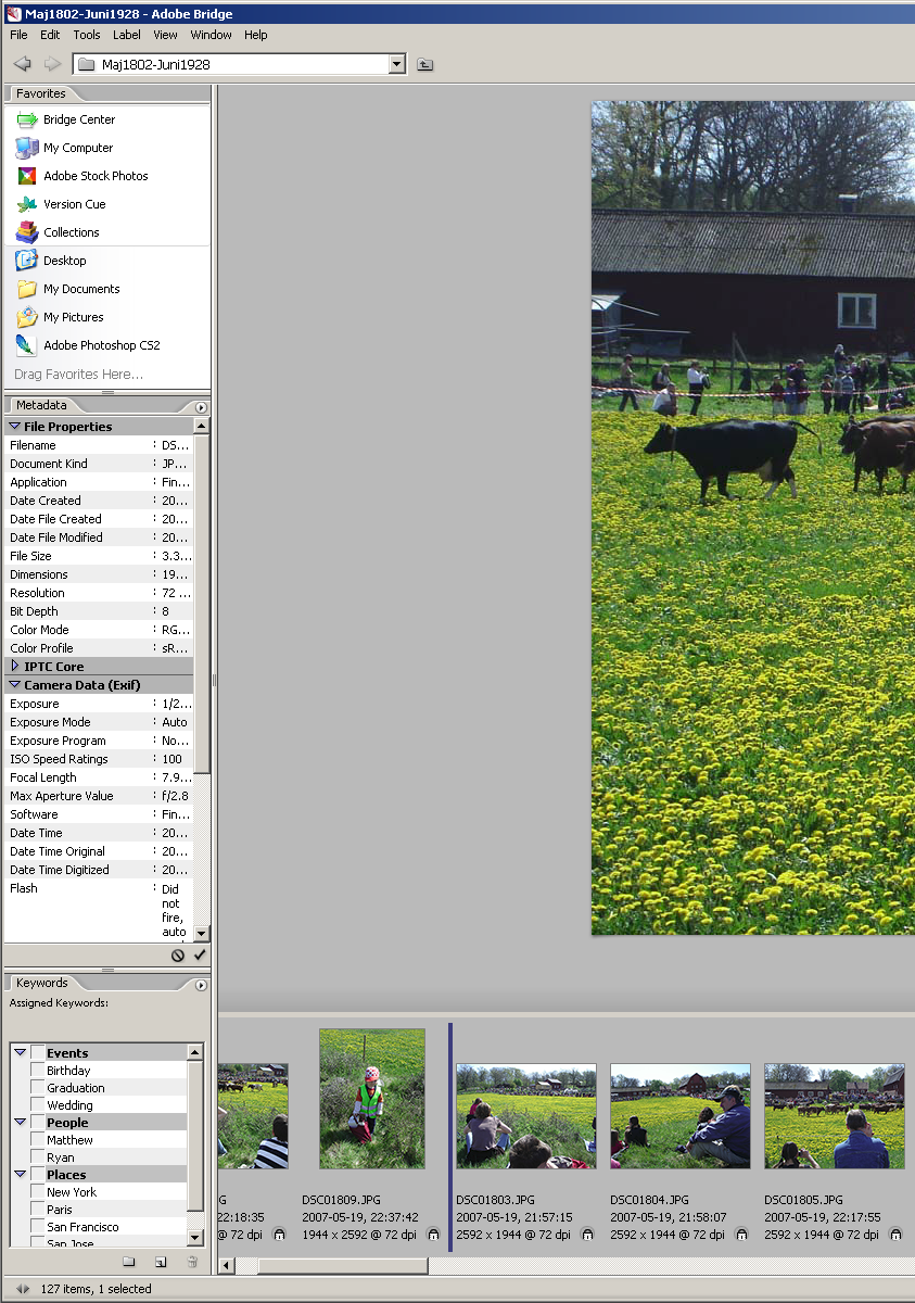 2010-07-01 Utskrift och Bildband från Photoshop 11 av 13 4.2 BILDBAND VIA BRIDGE Man kan öppna <Bridge>direkt utan att först öppna Photoshop,- eller öppnar man Bridge med knapp i Photoshop.