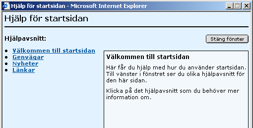 Bocka för de områden som gruppen ska ingå i. Kom ihåg att [Spara]. Hjälp Hjälptexter Hjälpfunktionen är situationsberoende, dvs.