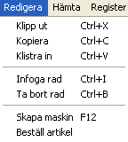 Kom igång. 39 Töm Kommando: Shift + F11 Beskrivning: Med ovanstående kommando töms aktuell post. Granska Kommando: Ctrl + G Beskrivning: Med ovanstående kommando förhandsgranskas rapporter.