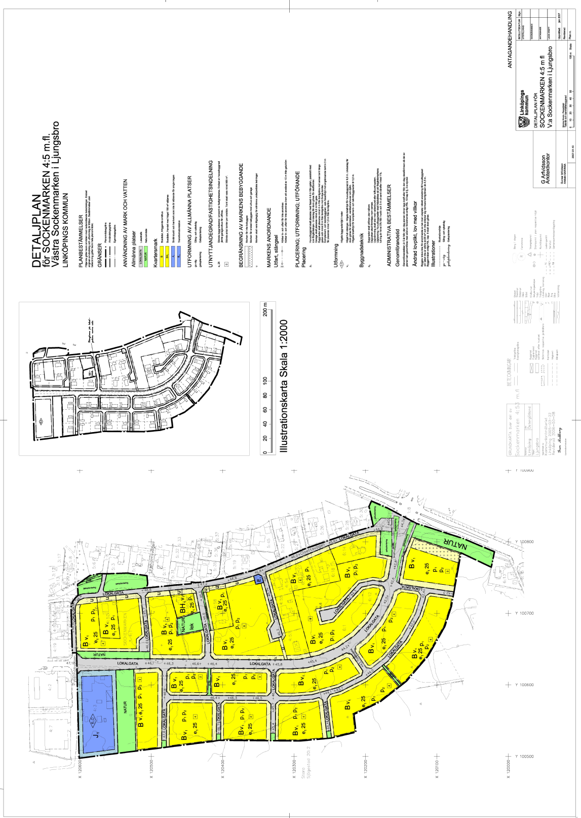 DETALJPLAN FÖR SOCKENMARKEN 4:5 Bättre upplösning med förstorning på detaljplan kan du hitta på vår hemsida: http://www.linkoping.