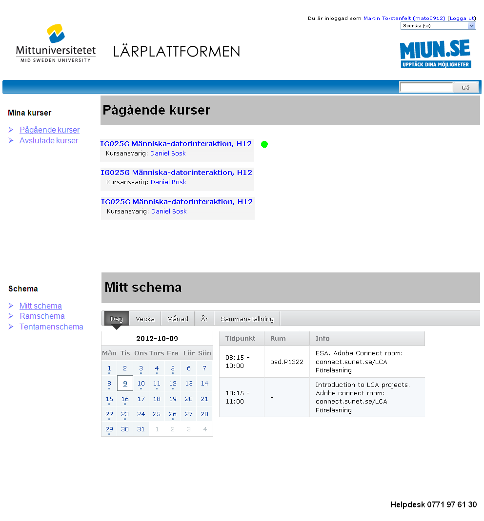 4 Resultat Figur 3: Startsidan